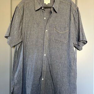 Men’s True Grit Short Sleeve Button Down Shirt XL